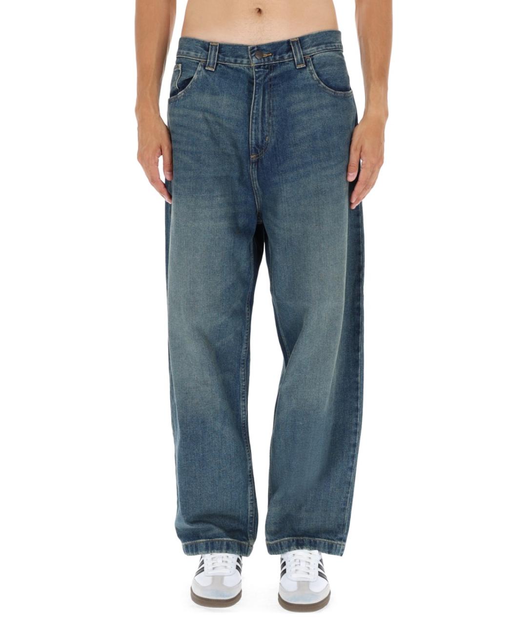 CARHARTT WIP Синие хлопковые прямые джинсы, фото 5