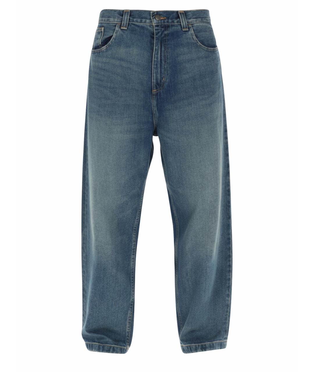 CARHARTT WIP Синие хлопковые прямые джинсы, фото 1