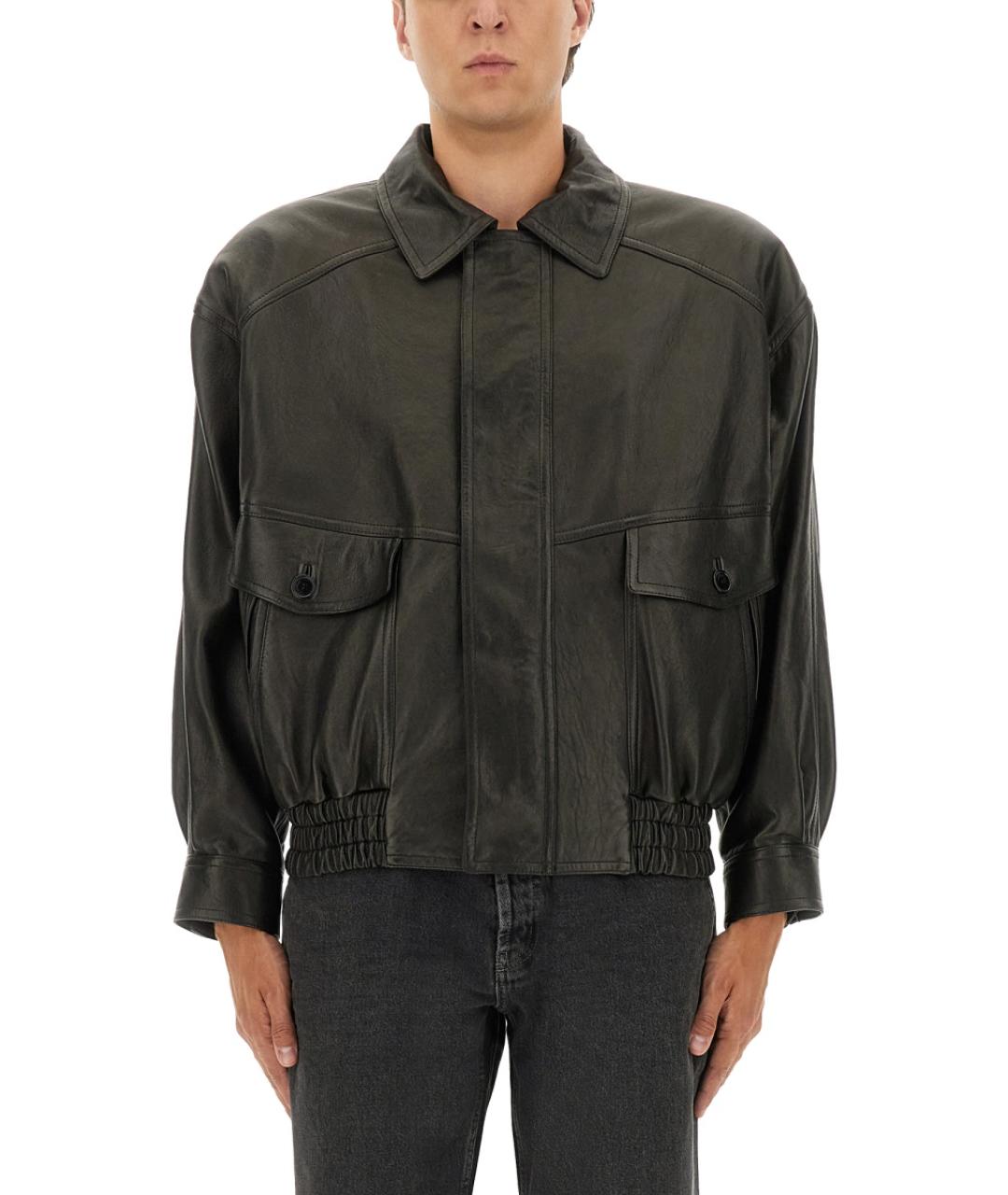 SAINT LAURENT Черная кожаная куртка, фото 2