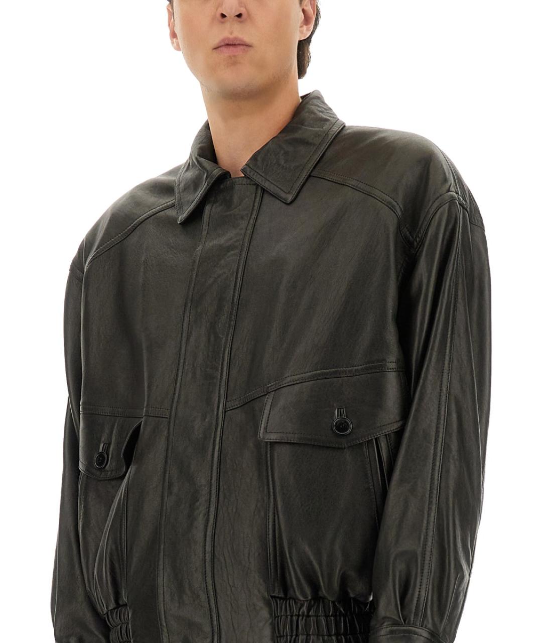 SAINT LAURENT Черная кожаная куртка, фото 5