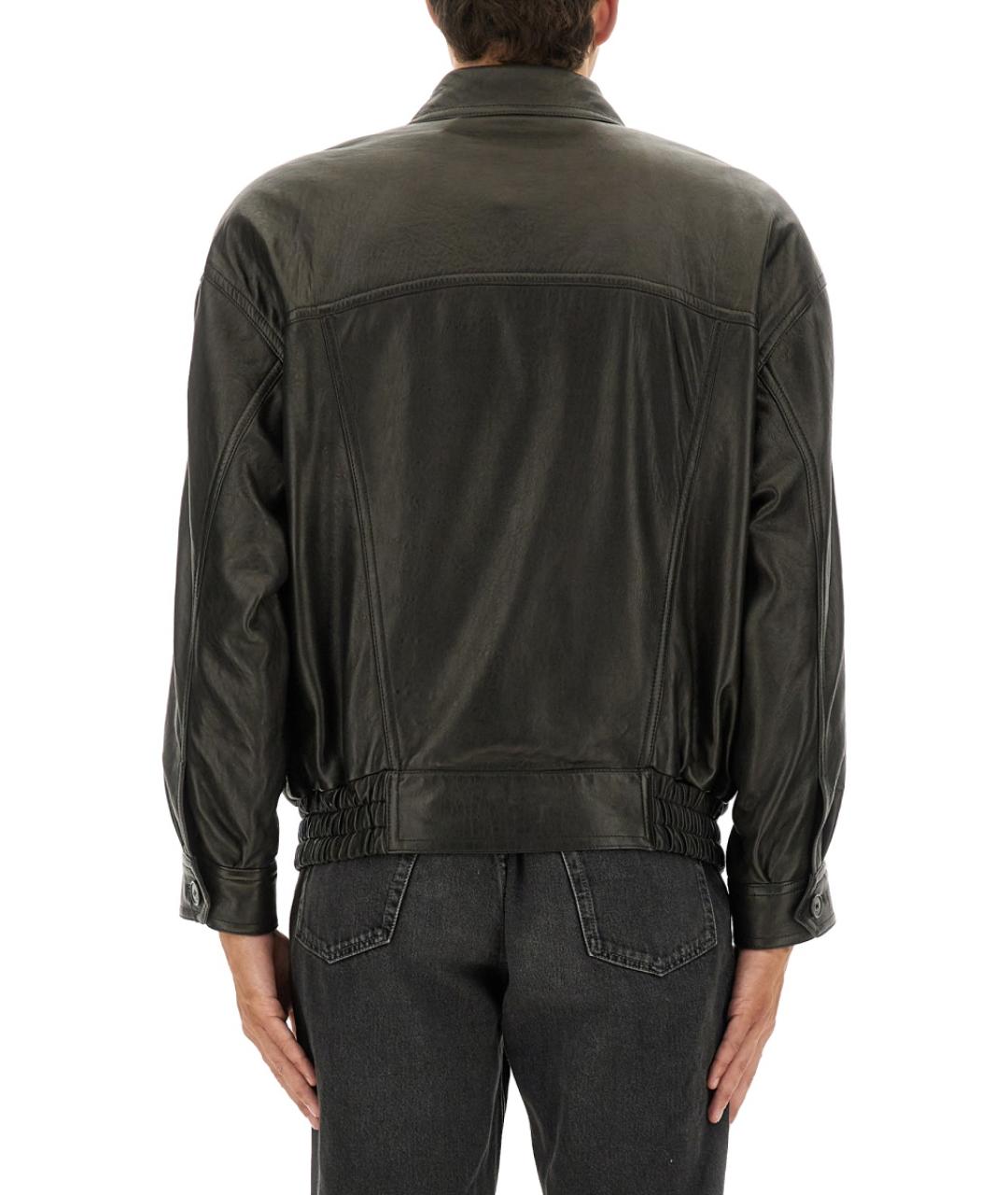 SAINT LAURENT Черная кожаная куртка, фото 4