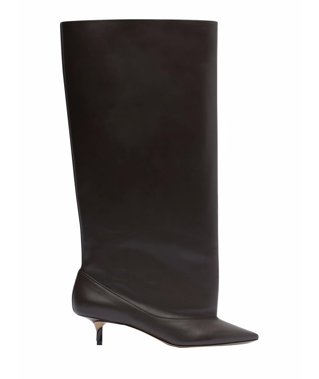 JACQUEMUS Коричневые кожаные сапоги, фото 1