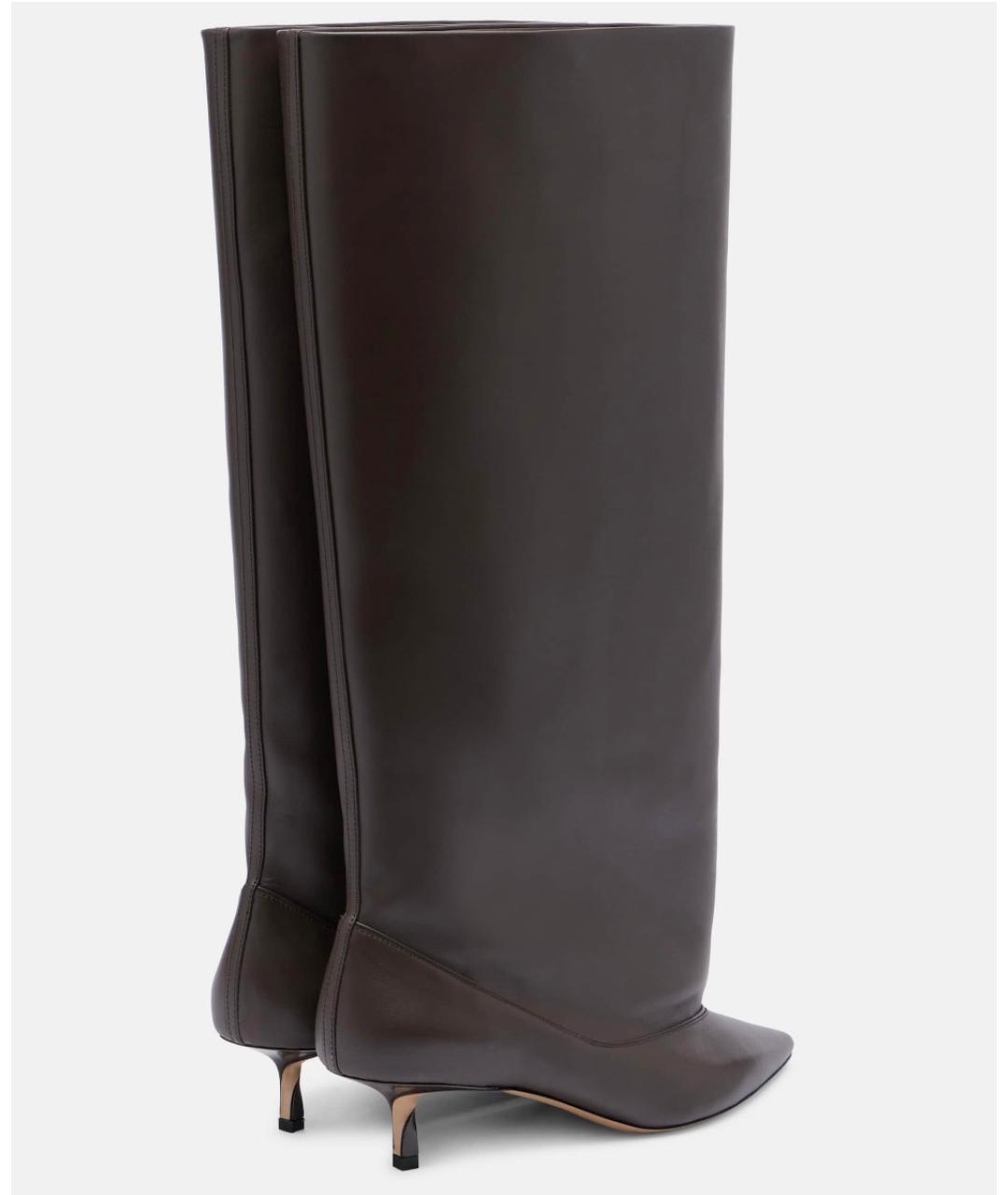 JACQUEMUS Коричневые кожаные сапоги, фото 3