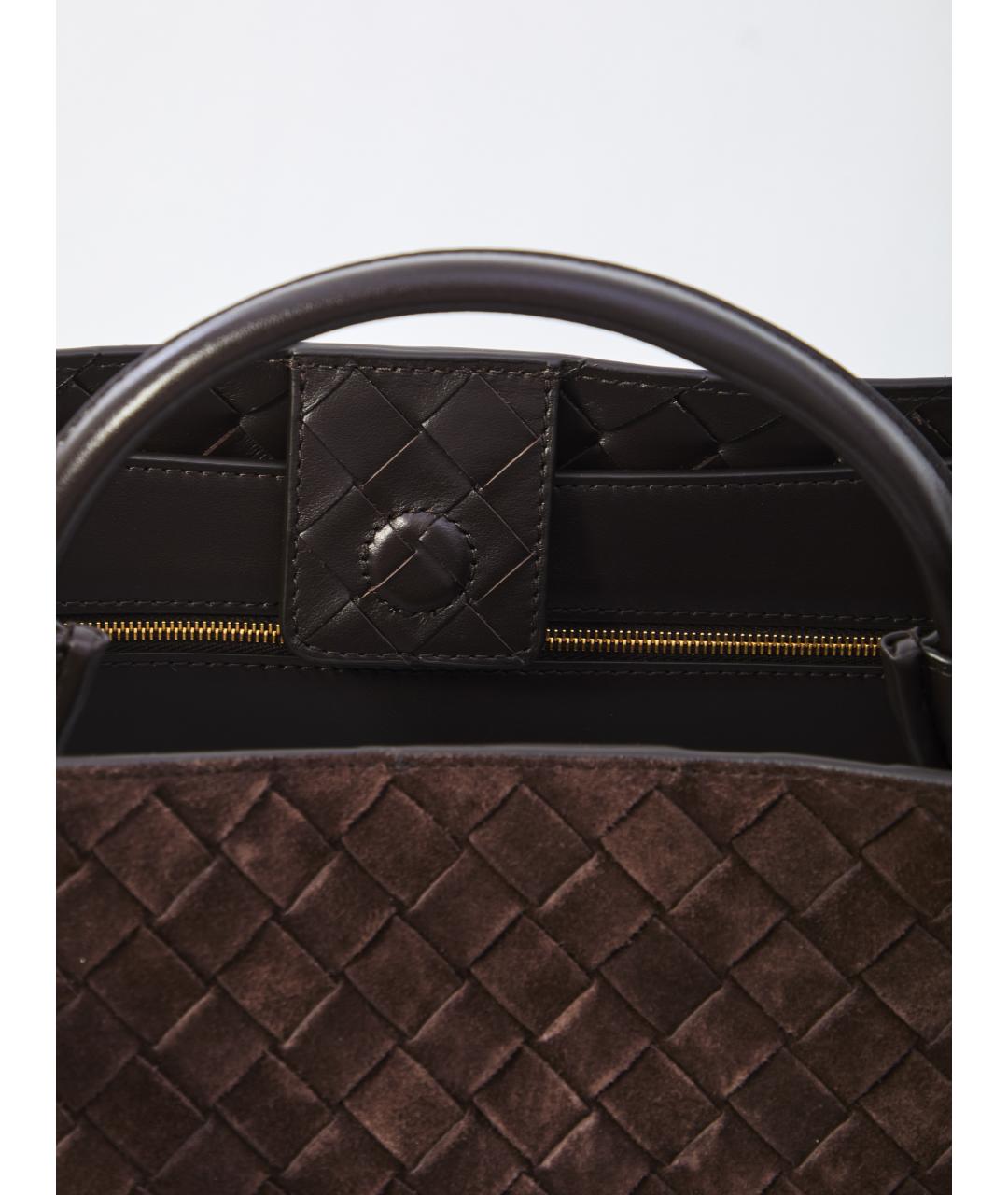 BOTTEGA VENETA Коричневая кожаная сумка тоут, фото 4