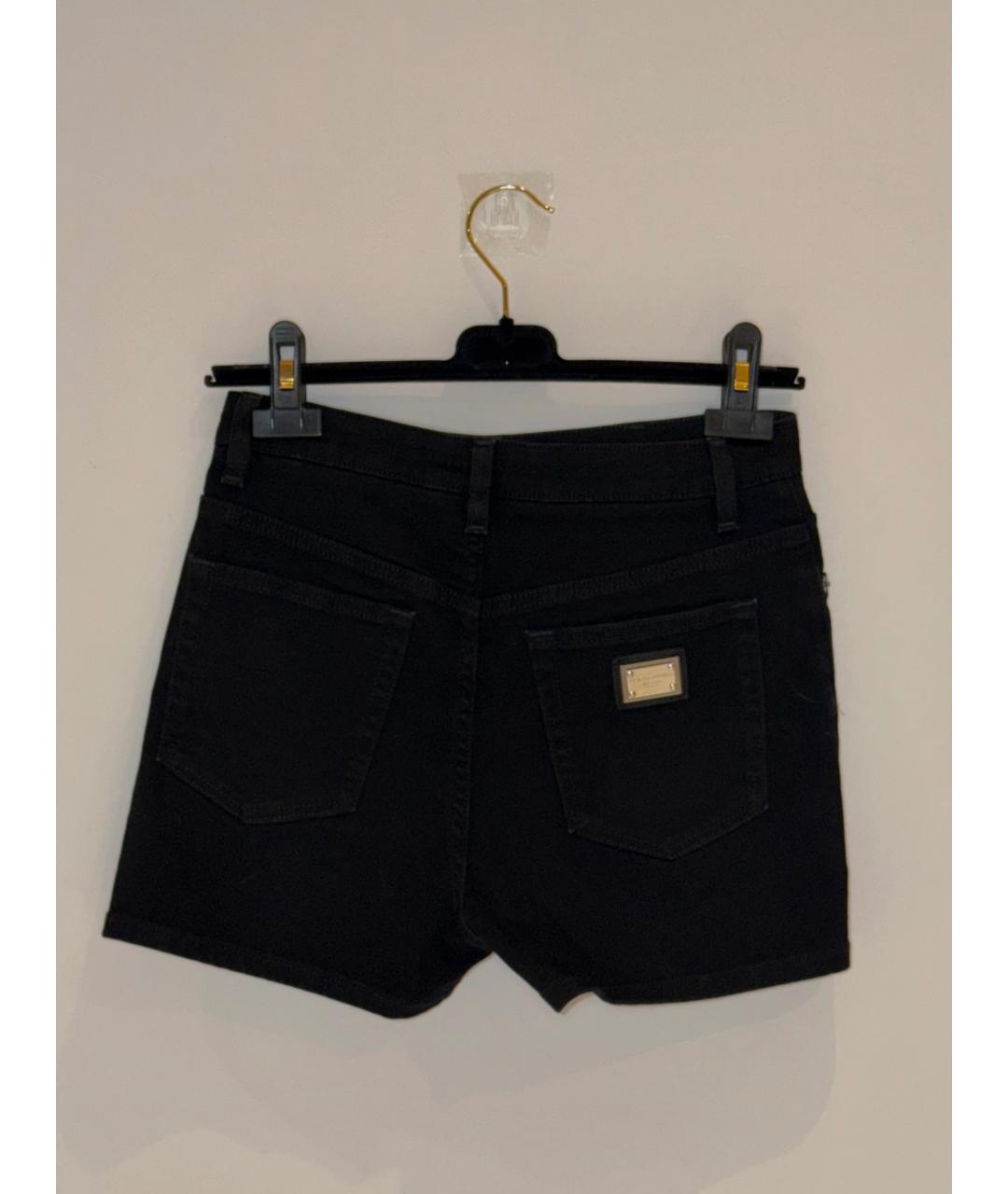 DOLCE&GABBANA Черные деним шорты, фото 2