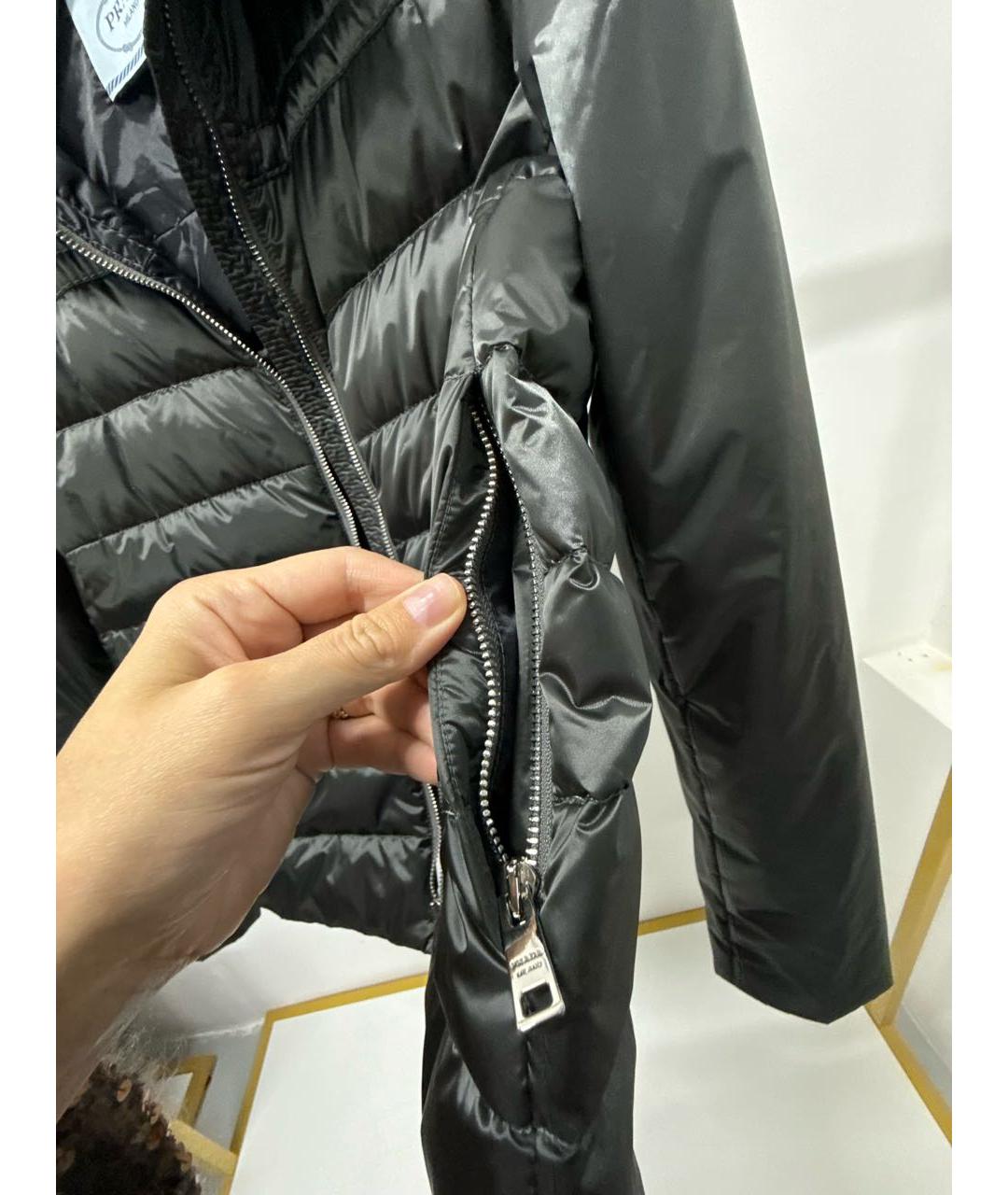 PRADA Антрацитовая полиэстеровая куртка, фото 4