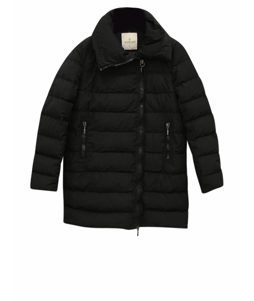 MONCLER Черный полиамидовый пуховик, фото 1