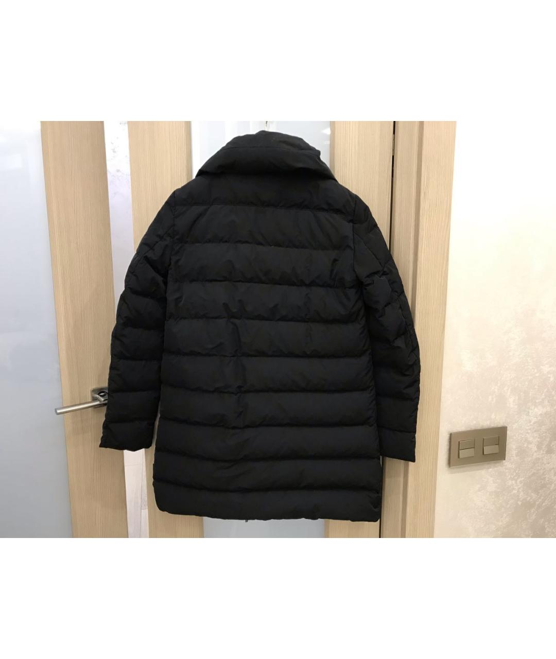 MONCLER Черный полиамидовый пуховик, фото 8