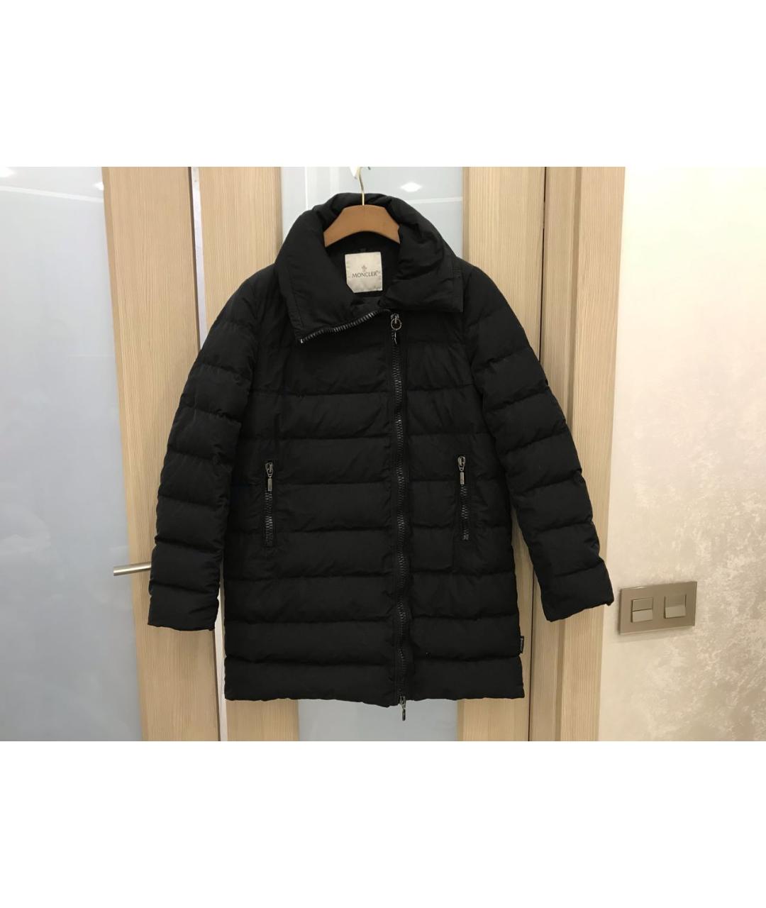 MONCLER Черный полиамидовый пуховик, фото 9
