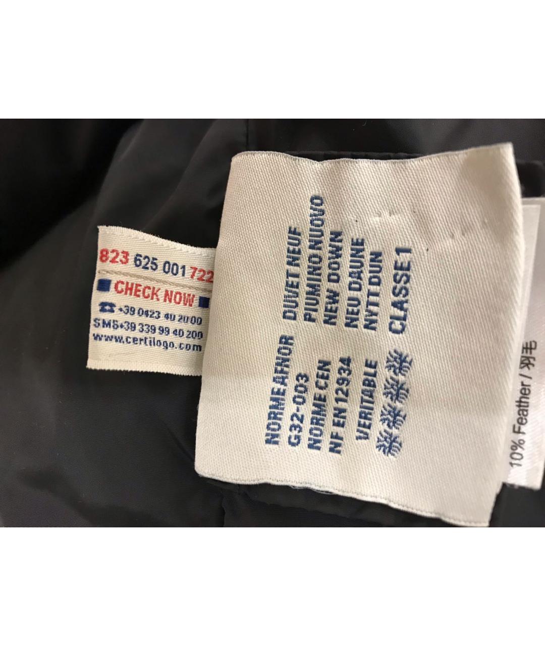 MONCLER Черный полиамидовый пуховик, фото 4