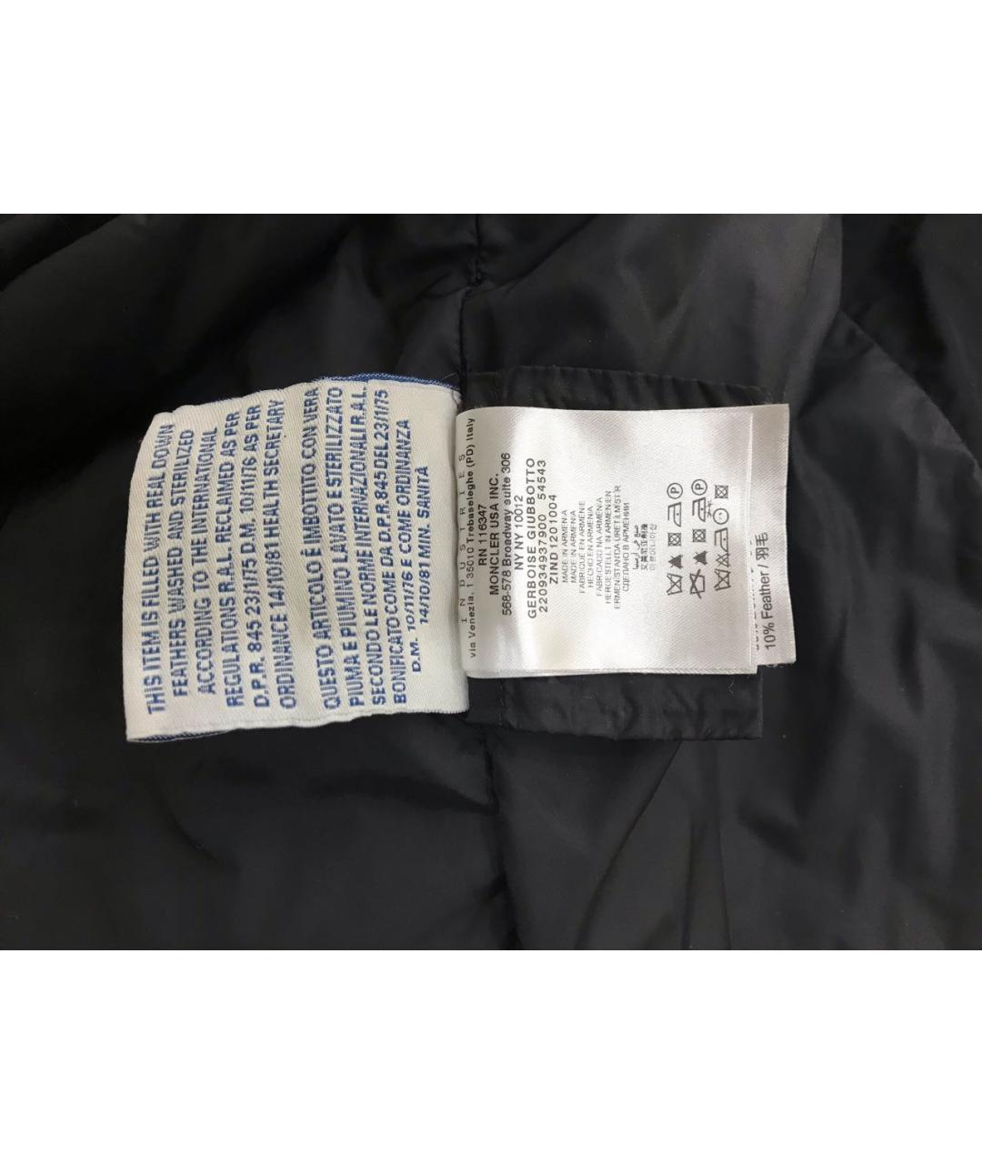 MONCLER Черный полиамидовый пуховик, фото 6
