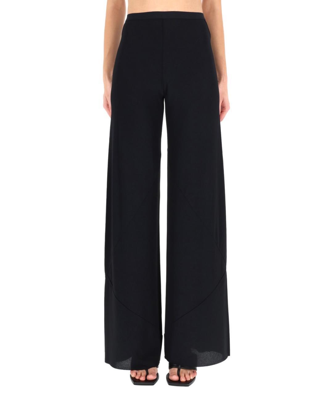 RICK OWENS Черные вискозные прямые брюки, фото 5