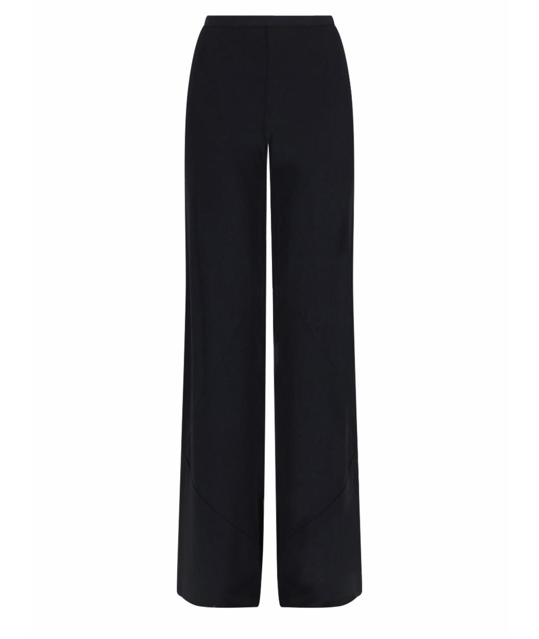 RICK OWENS Черные вискозные прямые брюки, фото 1