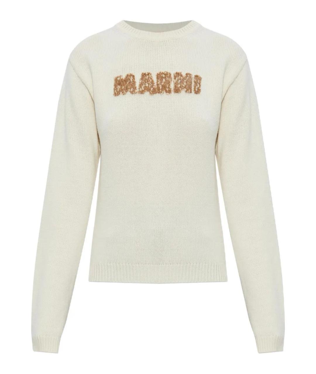 MARNI Белый шерстяной джемпер / свитер, фото 1