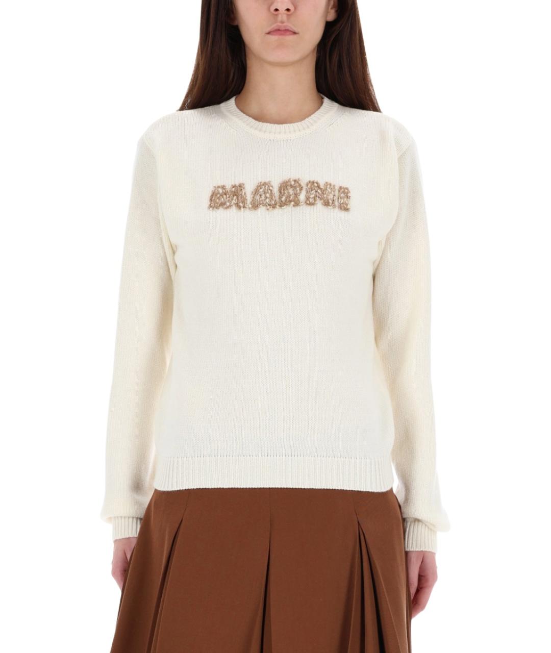 MARNI Белый шерстяной джемпер / свитер, фото 2