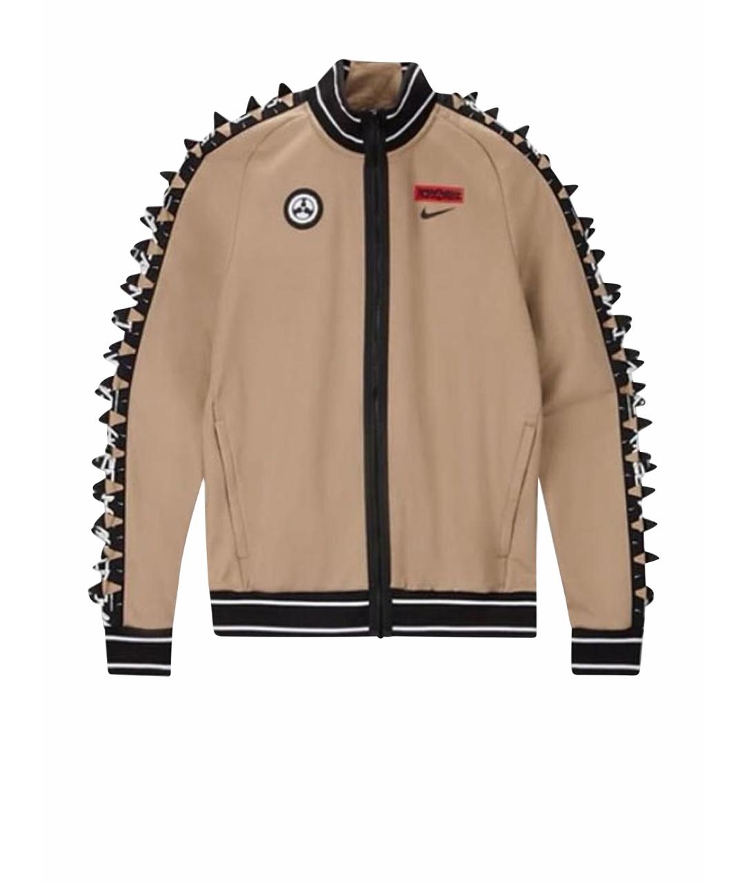 NIKE Бежевая полиэстеровая куртка, фото 1