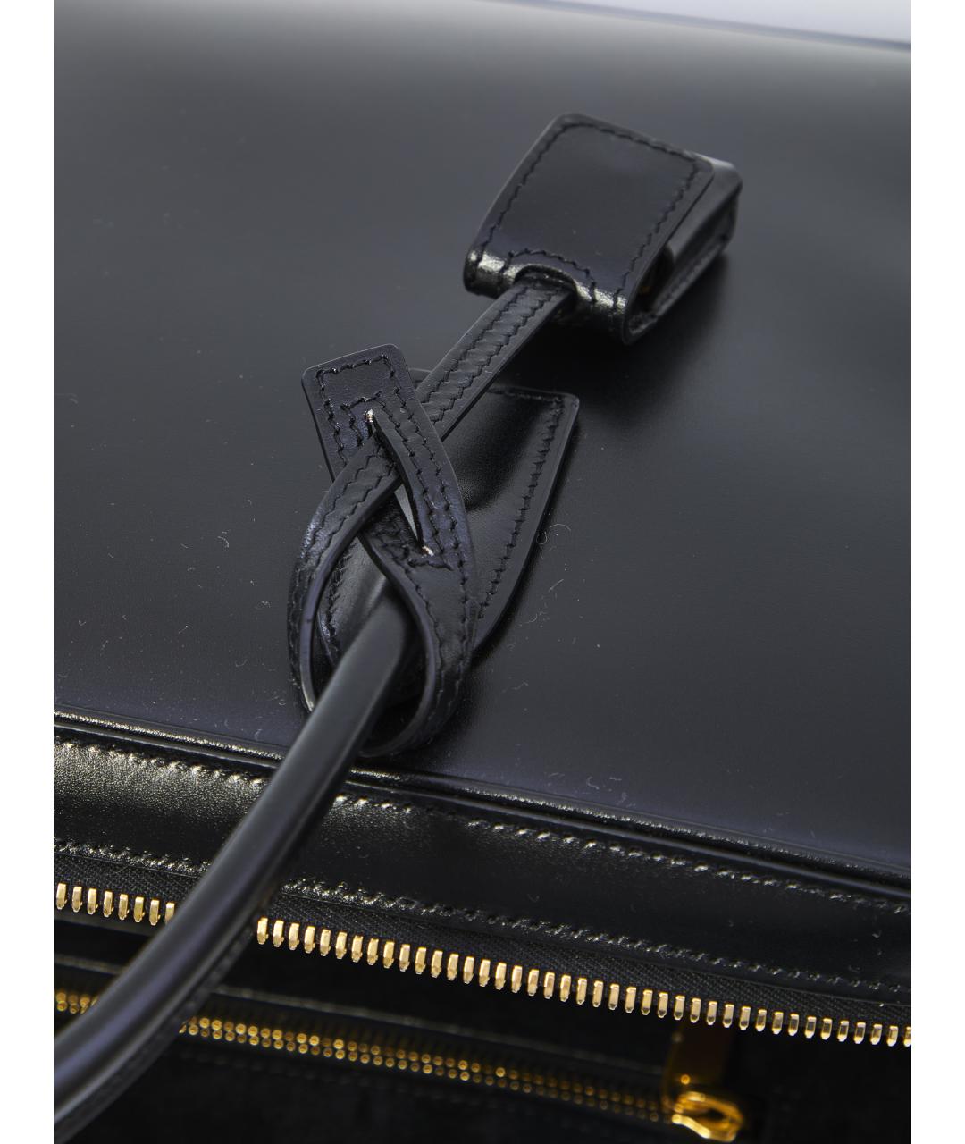 SAINT LAURENT Черная кожаная сумка на плечо, фото 4