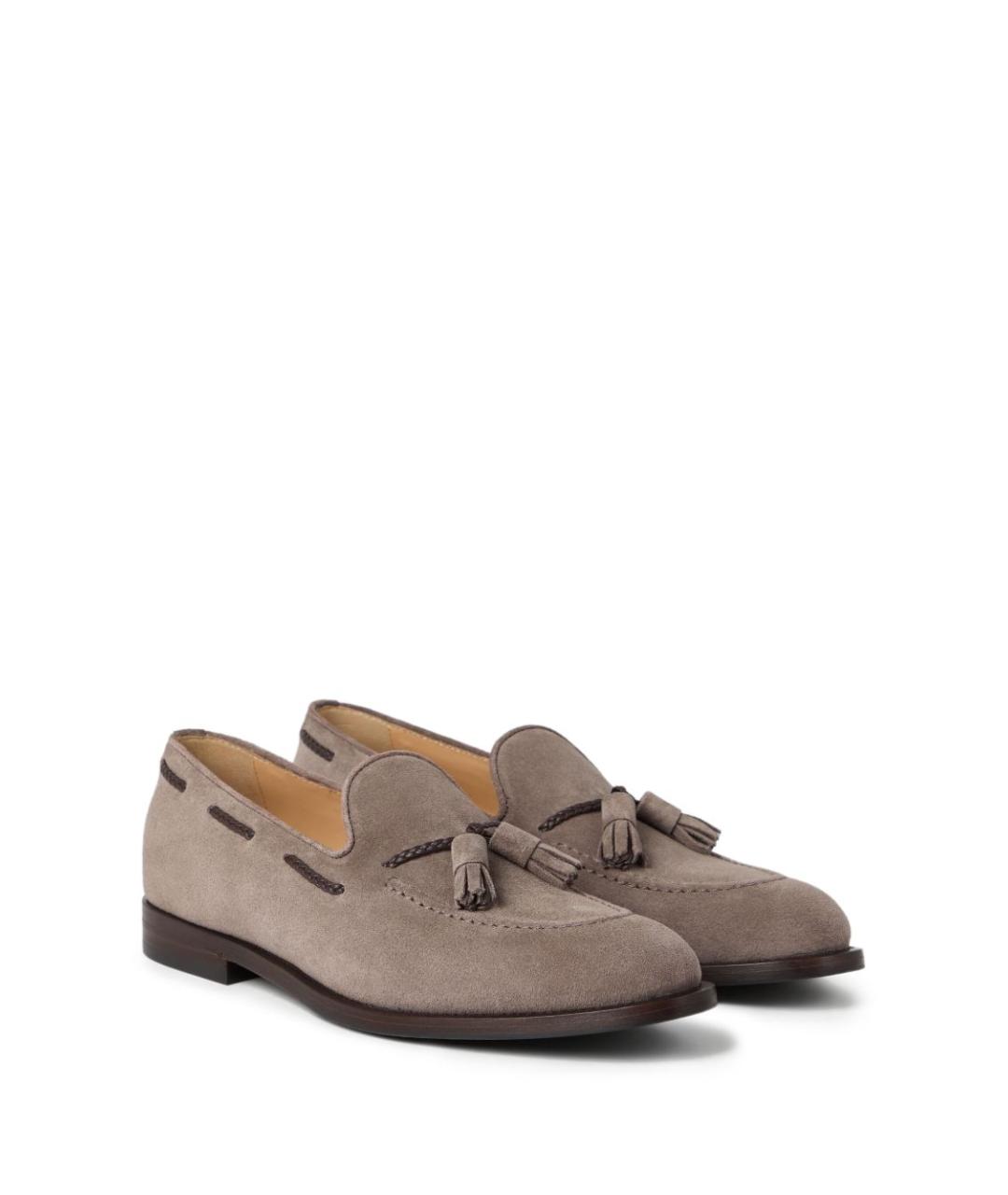 BRUNELLO CUCINELLI Серые лоферы, фото 4
