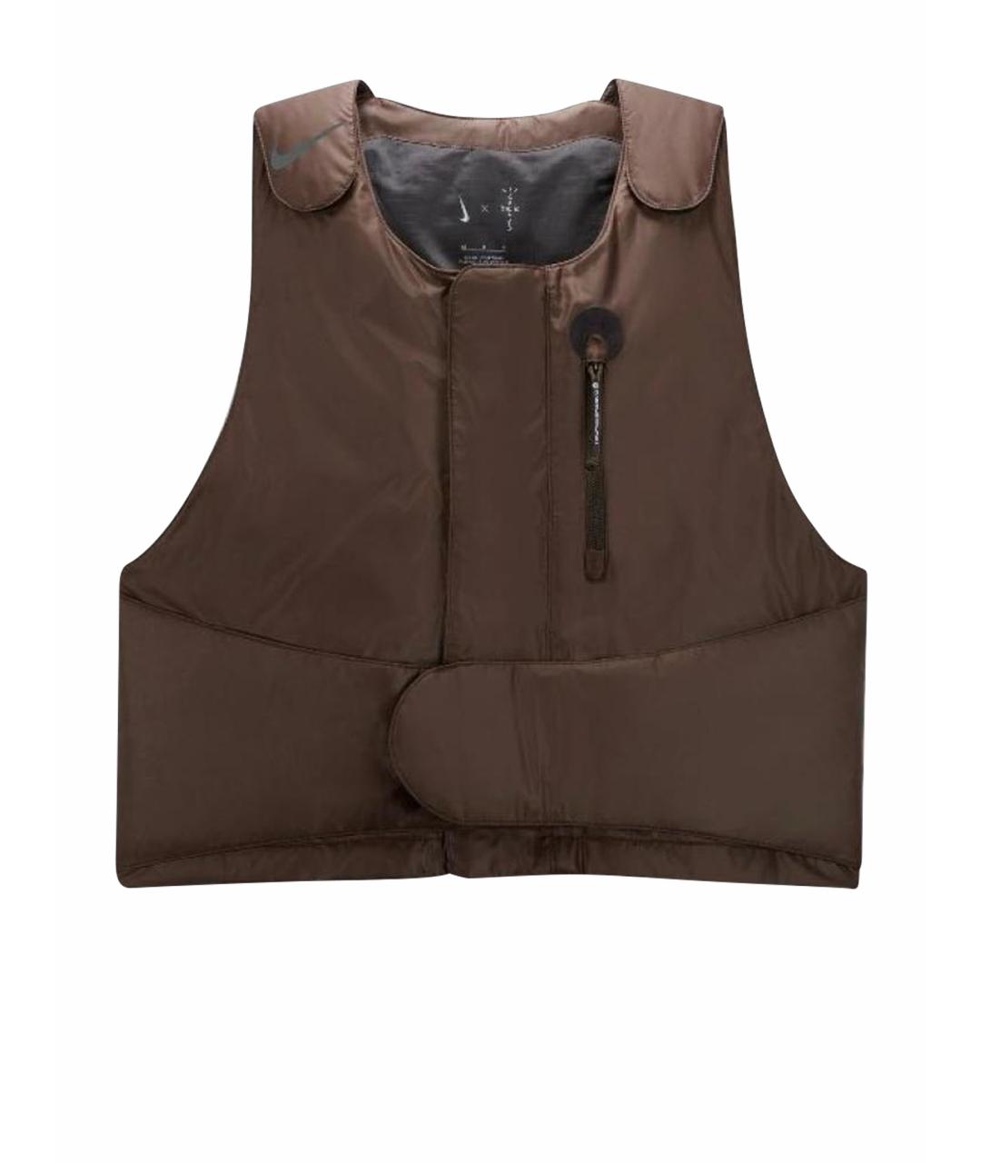 NIKE Коричневый полиэстеровый жилет, фото 1