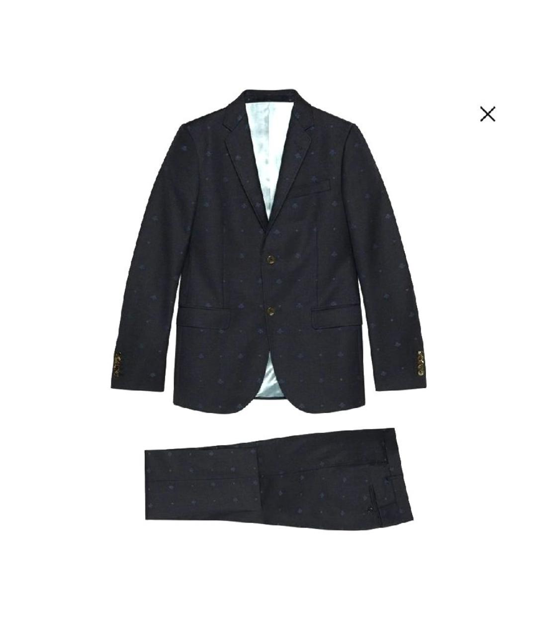 GUCCI Темно-синий классический костюм, фото 1