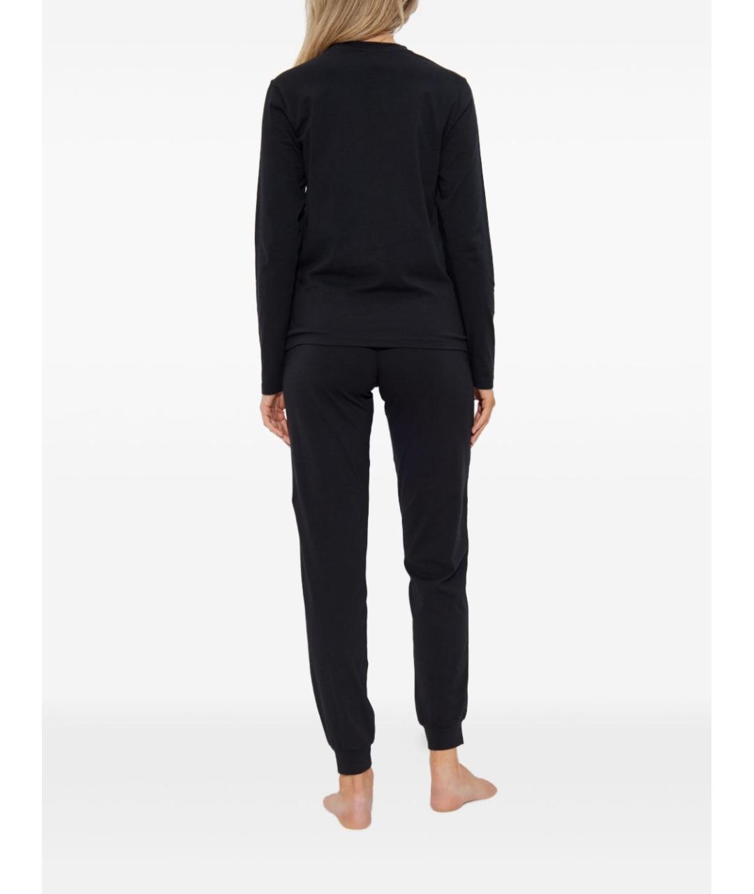 EMPORIO ARMANI Черная хлопковая пижама, фото 3