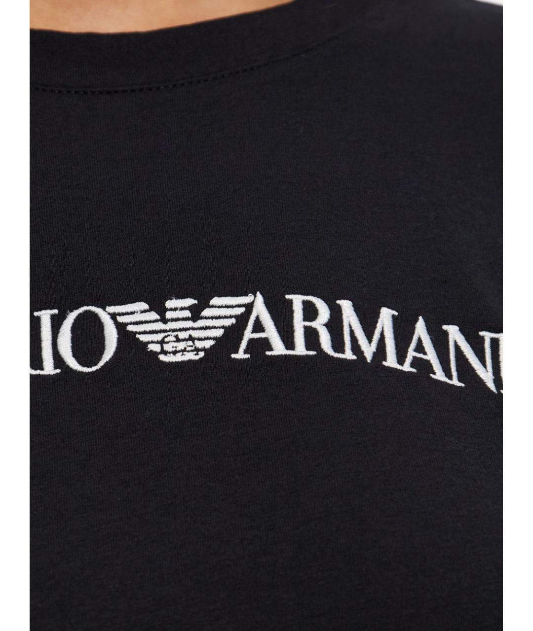 EMPORIO ARMANI Черная хлопковая пижама, фото 5