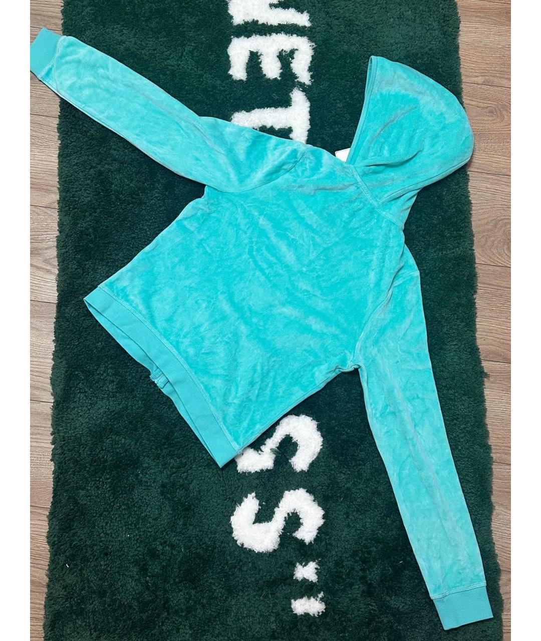JUICY COUTURE Бирюзовый велюровый костюм с брюками, фото 6