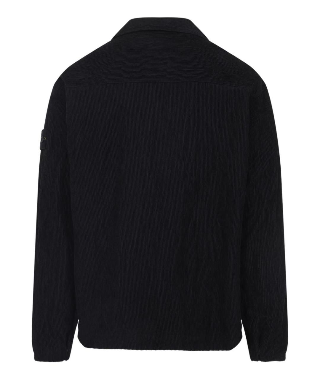 STONE ISLAND Черная хлопковая куртка, фото 3