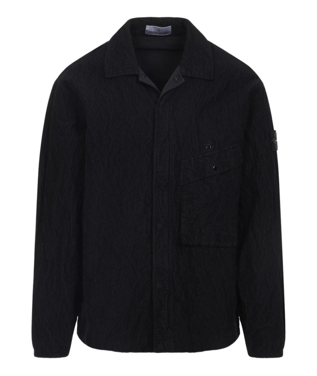 STONE ISLAND Черная хлопковая куртка, фото 1