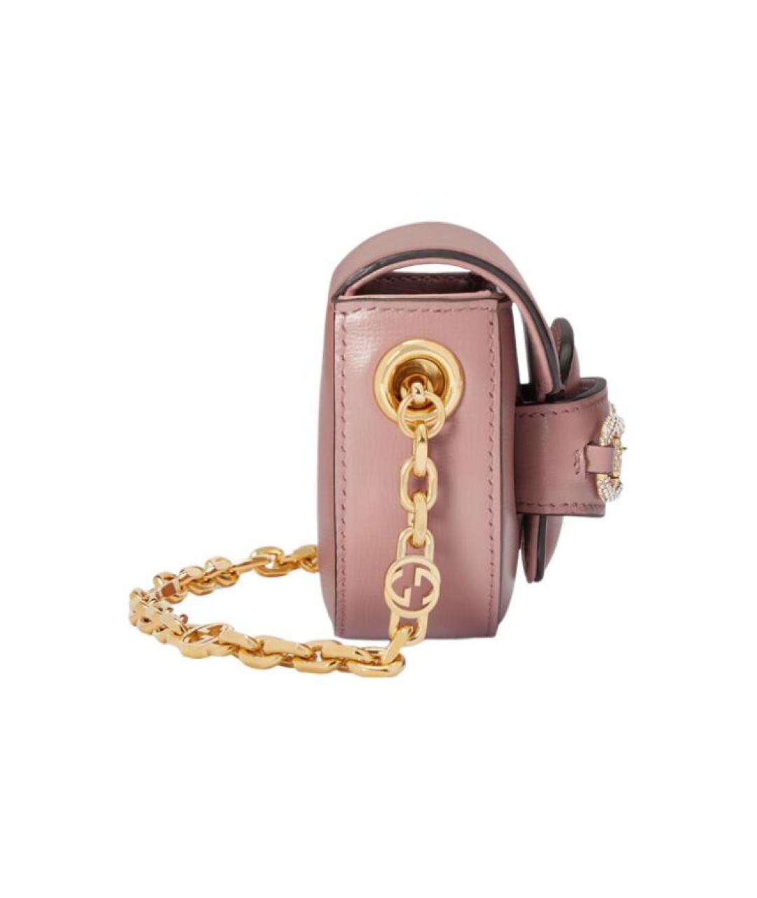 GUCCI Розовая кожаная сумка через плечо, фото 4