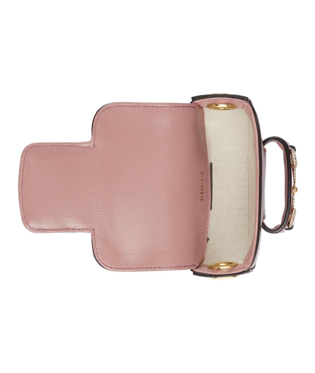 GUCCI Розовая кожаная сумка через плечо, фото 7