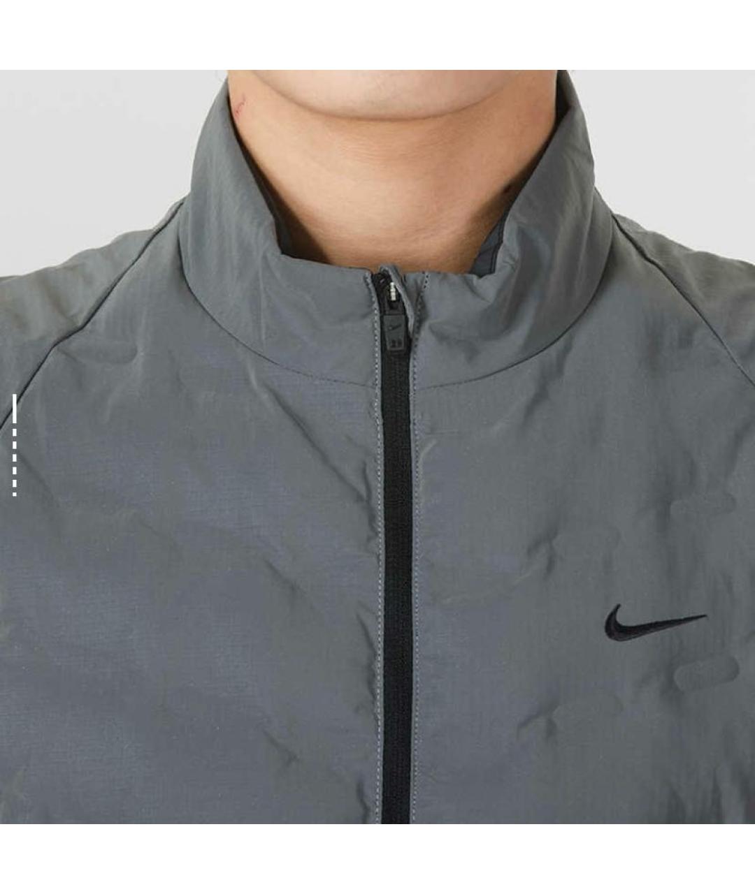 NIKE Серый полиэстеровый жилет, фото 6
