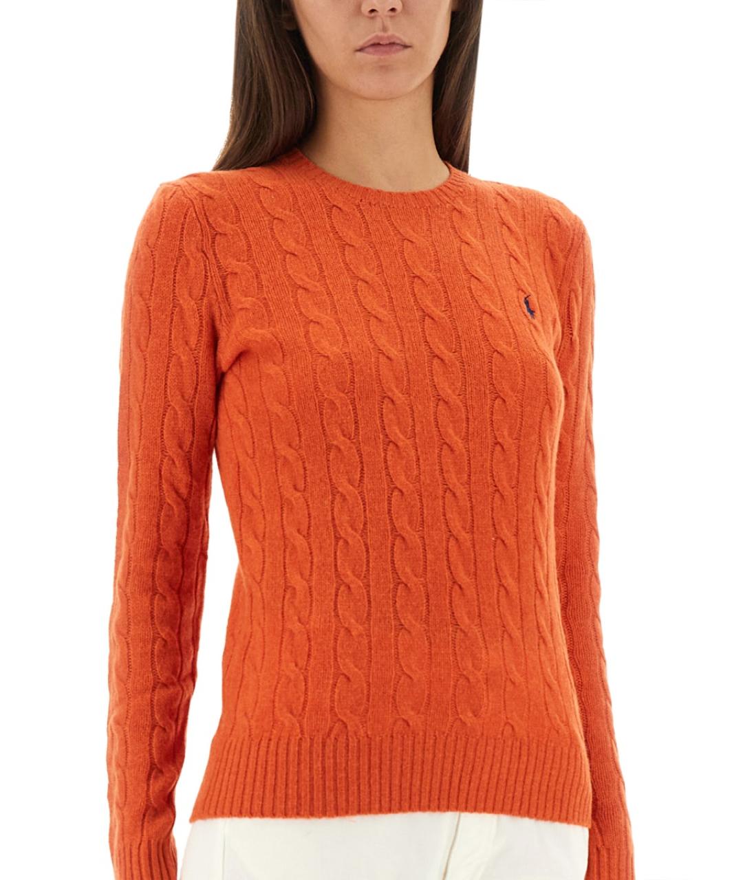 POLO RALPH LAUREN Оранжевый шерстяной джемпер / свитер, фото 4