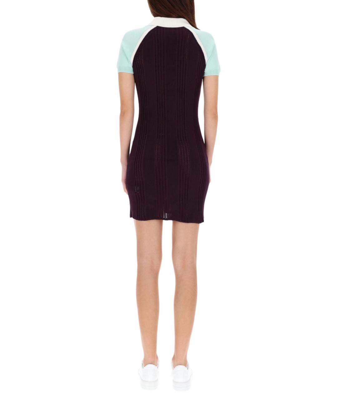 CASABLANCA Фиолетовое шерстяное повседневное платье, фото 3