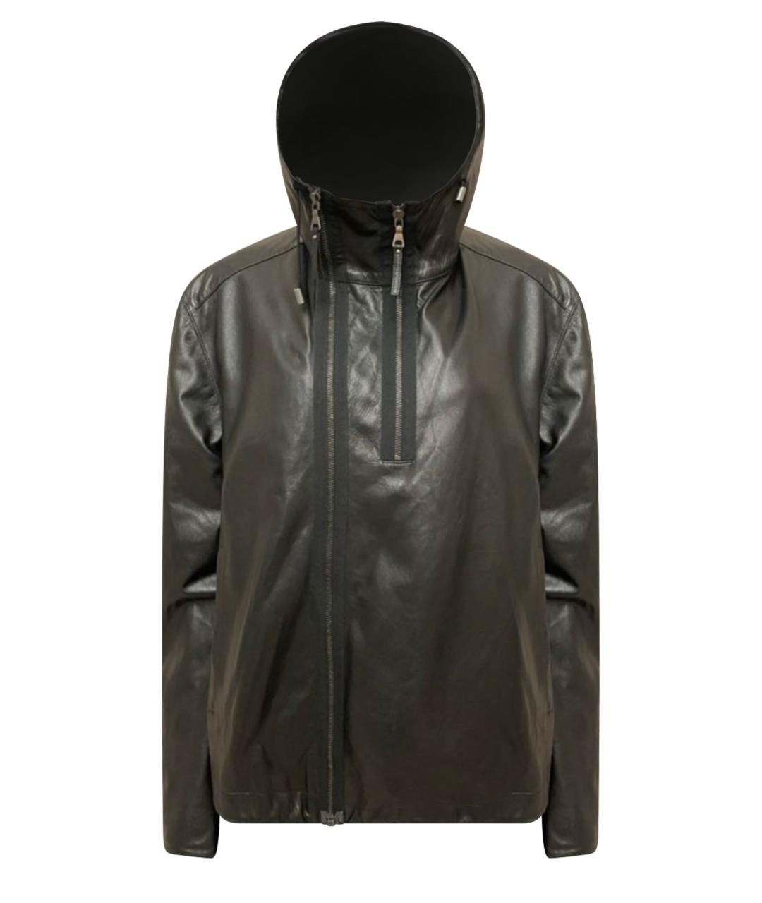 JIL SANDER Черная кожаная куртка, фото 1