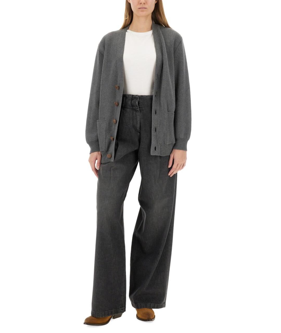 GOLDEN GOOSE DELUXE BRAND Черные прямые брюки, фото 3