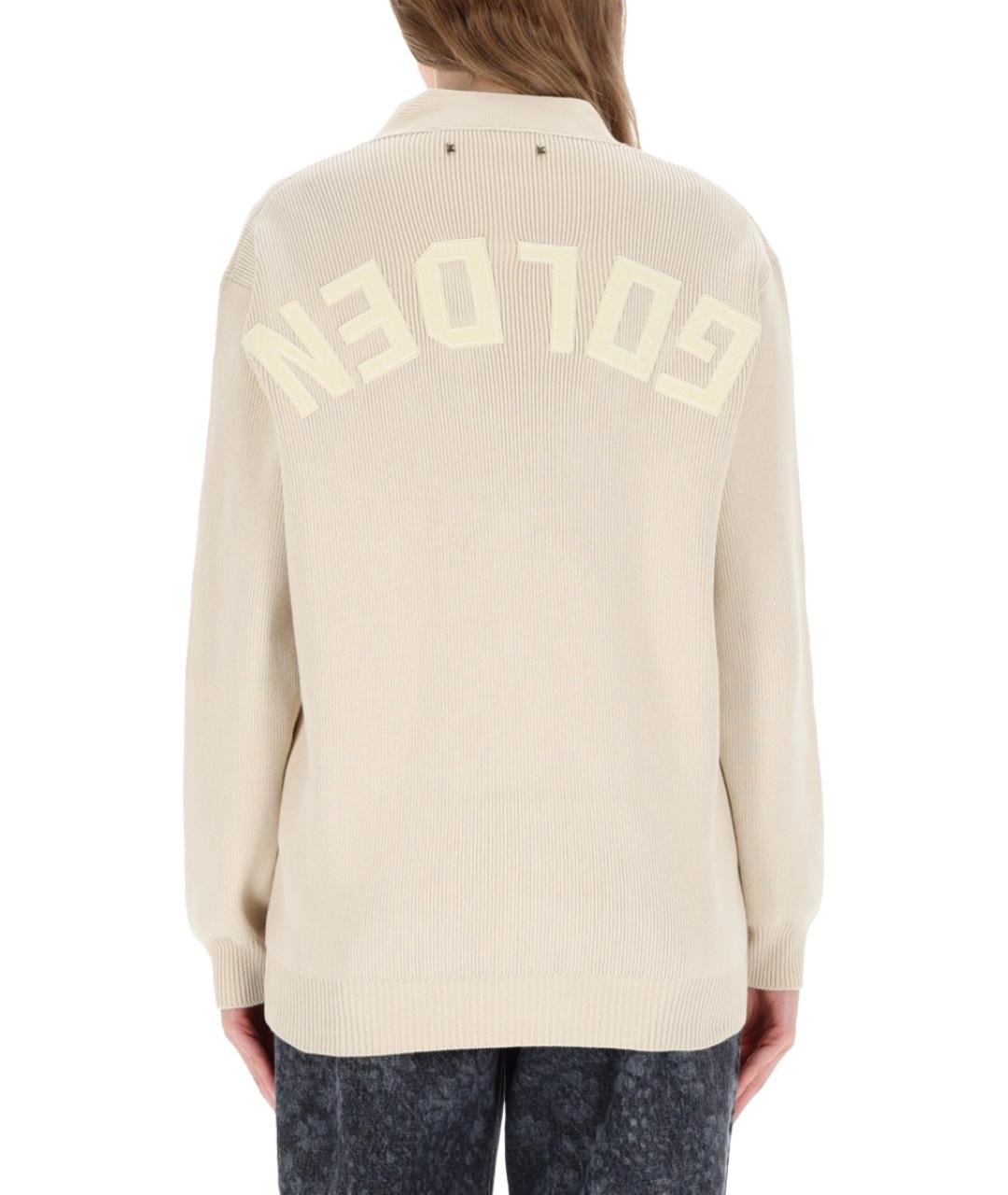 GOLDEN GOOSE DELUXE BRAND Бежевый хлопковый джемпер / свитер, фото 4