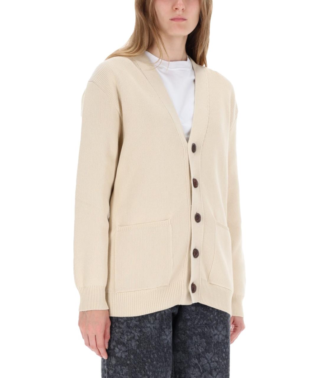 GOLDEN GOOSE DELUXE BRAND Бежевый хлопковый джемпер / свитер, фото 5