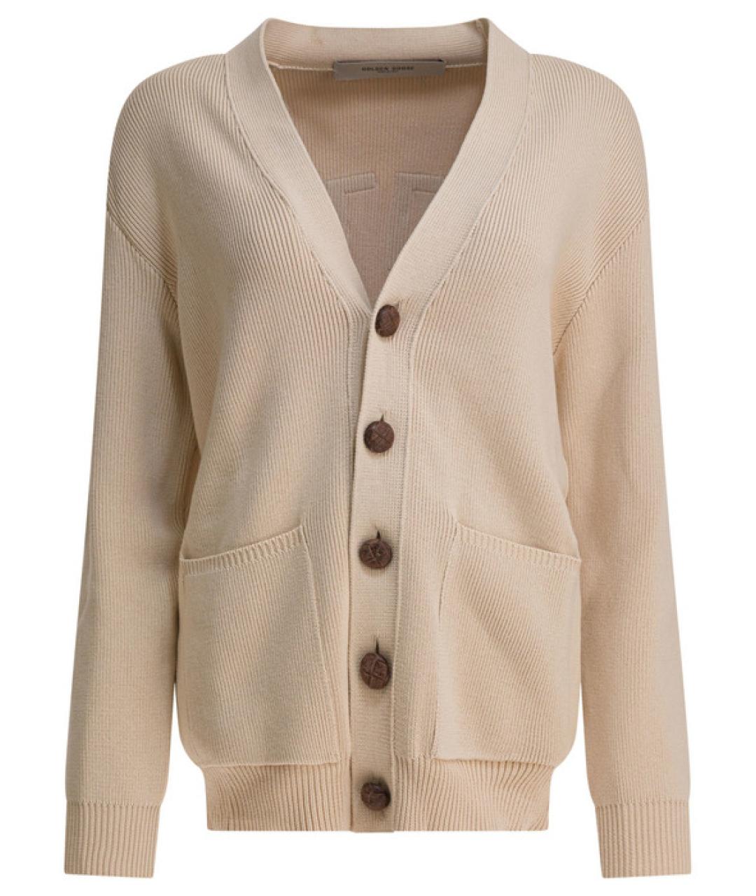 GOLDEN GOOSE DELUXE BRAND Бежевый хлопковый джемпер / свитер, фото 1