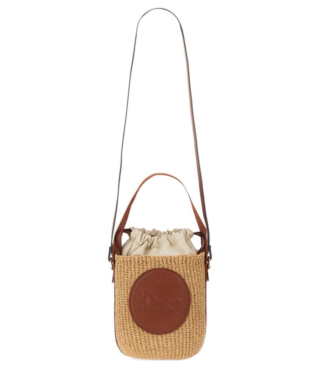 CHLOE Коричневая пелетеная сумка через плечо, фото 3