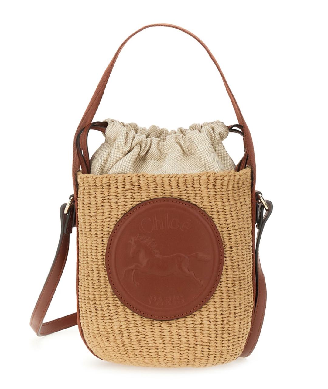 CHLOE Коричневая пелетеная сумка через плечо, фото 2