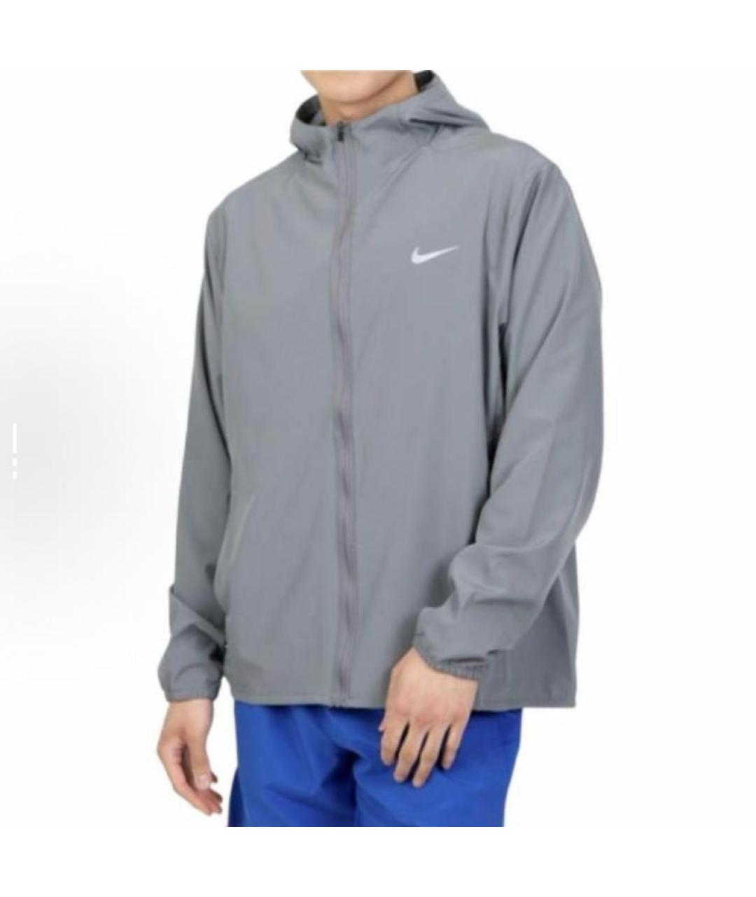 NIKE Серая полиэстеровая куртка, фото 4