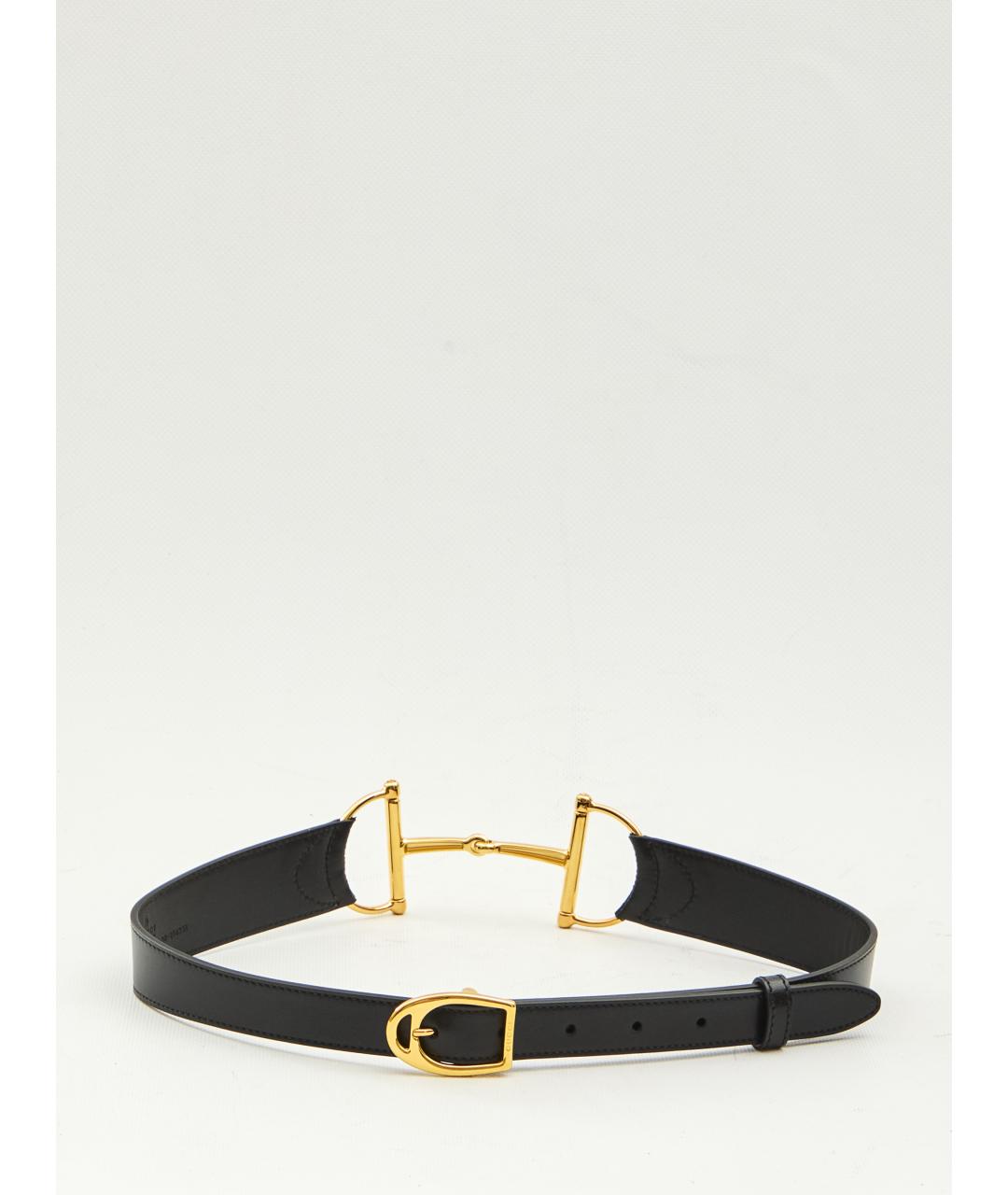 GUCCI Черный кожаный ремень, фото 2