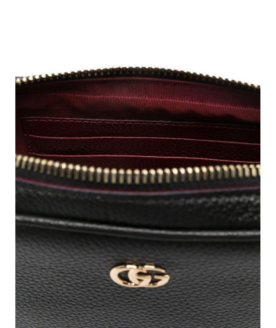 GUCCI Черная кожаная сумка через плечо, фото 4