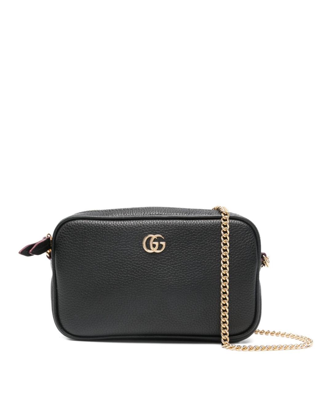 GUCCI Черная кожаная сумка через плечо, фото 1