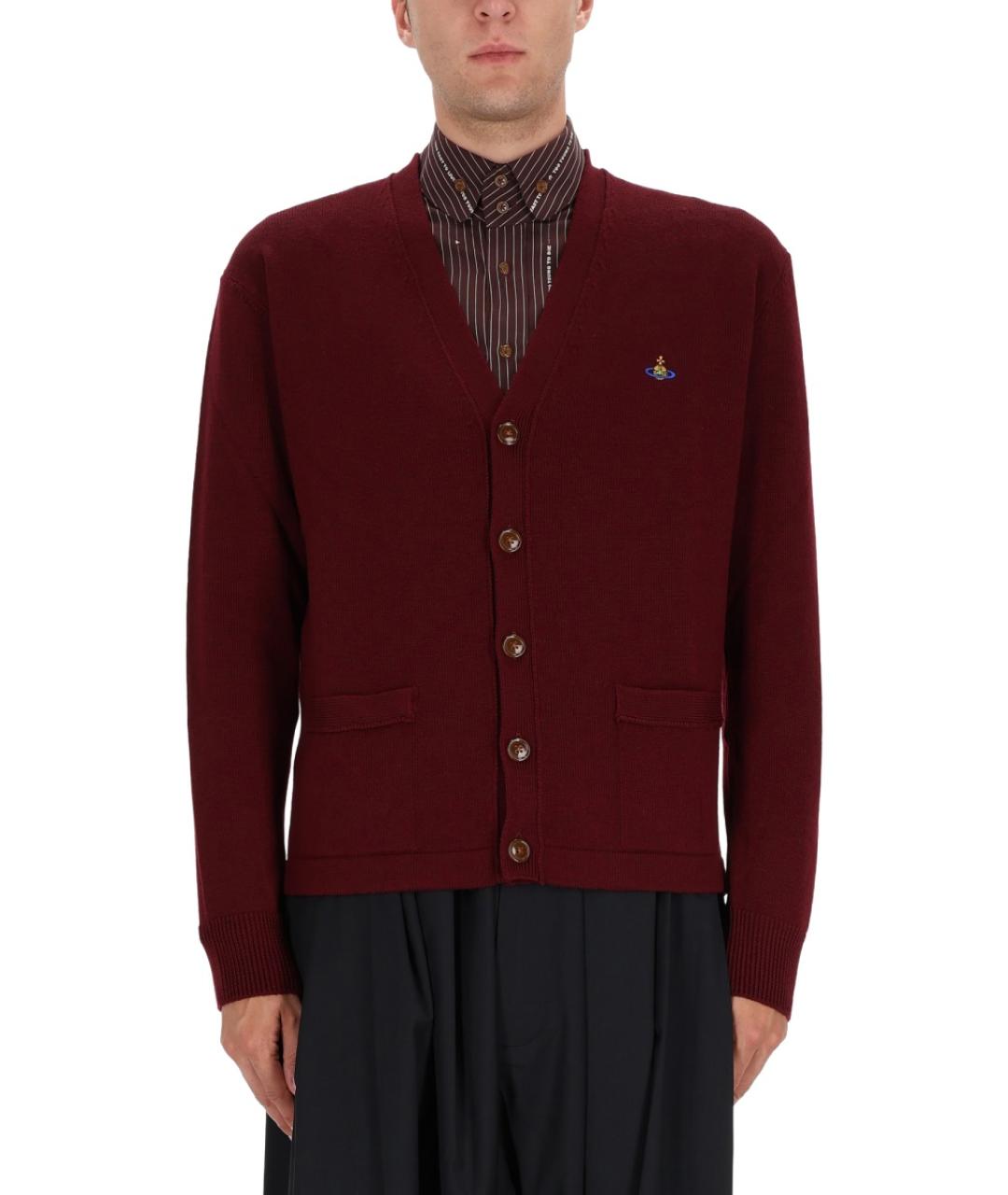 VIVIENNE WESTWOOD Бордовый шерстяной кардиган, фото 2
