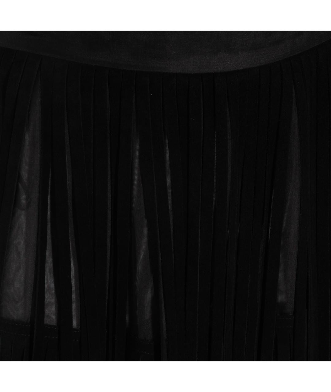 DOLCE&GABBANA Черная шелковая юбка миди, фото 3