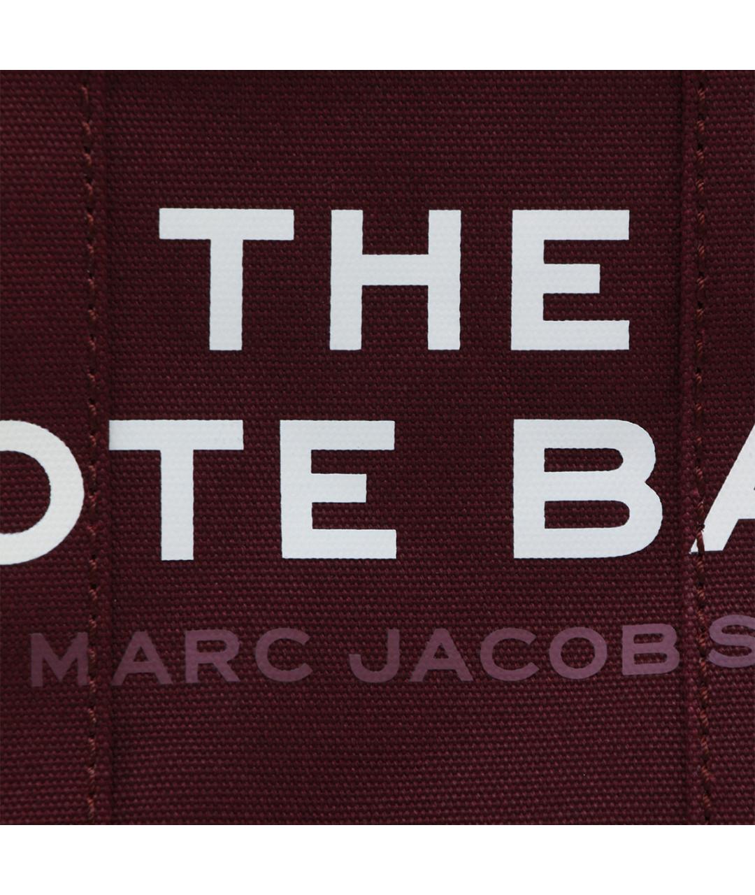MARC JACOBS Бордовая хлопковая сумка тоут, фото 4