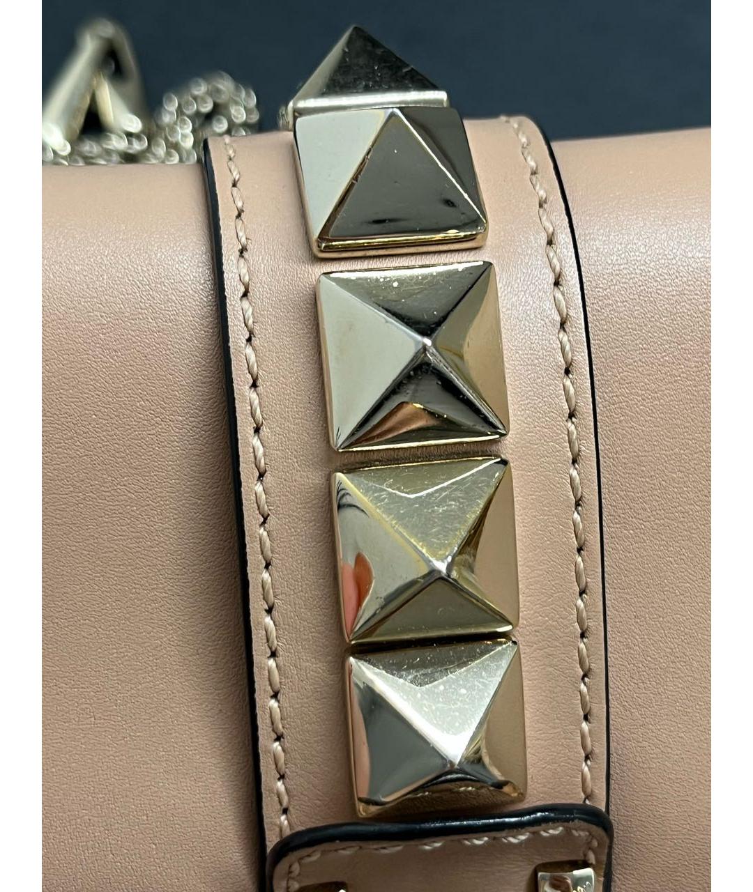 VALENTINO Розовая кожаная сумка через плечо, фото 8