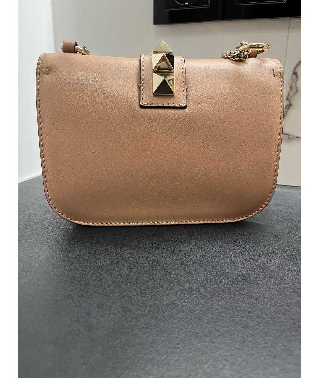 VALENTINO Розовая кожаная сумка через плечо, фото 2